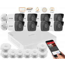 2MP IP комплект для видеонаблюдения Hikvision Kit 2MP 8 Bullet Out lite