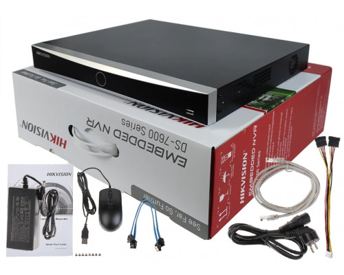 4MP комплект IP відеоспостереження Hikvision DS-2CD2043G2-I Acusense 5 cam
