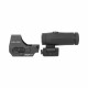 Коліматорний приціл Holosun HS510C 2MOA/65MOA red dot зі збільшувачем Holosun HM3X 3x
