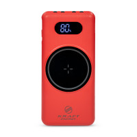 Повербанк 10000mAh Power Bank Kraft KPB-1110W Red беспроводная зарядка