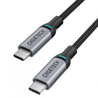 Кабель Choetech ХСС-1002 Black USB-C to USB-C PD100W 1.8m