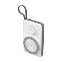 Повербанк 10000mAh Choetech B695 White QC3.0 PD3.0 бездротова зарядка смартфонів та Apple Watch