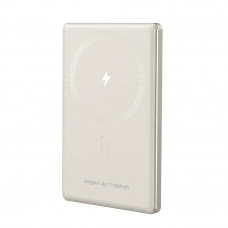 Повербанк 5000mAh Choetech B738 White QC3.0 PD3.0 бездротова магнітна зарядка