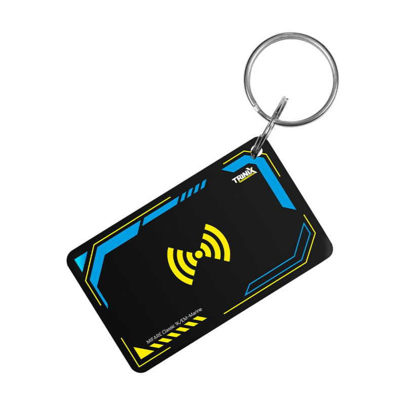 Ключ-брелок EM-Marine+Mifare Trinix Proximity-key EM+MF epoxy прямокутний 30*50 мм жовто-блакитний