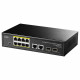 PoE-комутатор 12-портовий некерований Cudy GS1010PS2 гігабітний з 8 портами PoE+, 120W