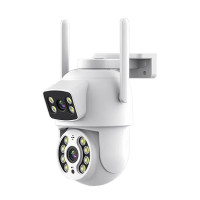 IP PTZ-видеокамера с WiFi 4Mp (2*2Mp) Light Vision VLC-9192WI/2C (Tuya) f=3.6mm+3.6mm, ИК+LED-подсветка, с микрофоном