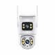 IP PTZ-видеокамера с WiFi 4Mp (2*2Mp) Light Vision VLC-9192WI/2C (Tuya) f=3.6mm+3.6mm, ИК+LED-подсветка, с микрофоном