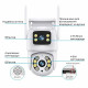 IP PTZ-відеокамера з WiFi 3Mp+3Mp Light Vision VLC-9130WI/2C (Tuya) f=3.6mm+3.6mm, ІЧ+LED-підсвічування, з мікрофоном