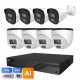 Комплект IP-відеонагляду на 8 камер TVT IP-Video Kit 8x4Mp (T/B) PoE: 4 циліндричні 4Mp відеокамери + 4 купольні 4Mp відеокамери + 8-канальний 6Mp відеореєстратор