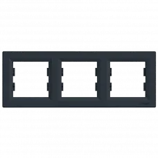 Рамка 3-на антрацит горизонтальна Schneider Asfora (EPH5800371)