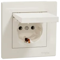 Розетка із кришкою, із заземленням Schneider Electric Asfora EPH3100123