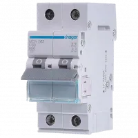 Автоматичний вимикач 2P 6kA C-63A 2M Hager MCN263