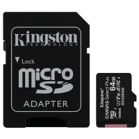 Карта пам'яті Kingston 64GB microSDXC Canvas Select Plus 100R A1 C10 Card + ADP