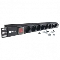 Подовжувач на 8 розеток EServer 220В 19" 1U