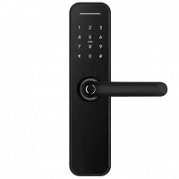 Розумний дверний біометричний замок SEVEN LOCK SL-7766BF black (без врізної частини)