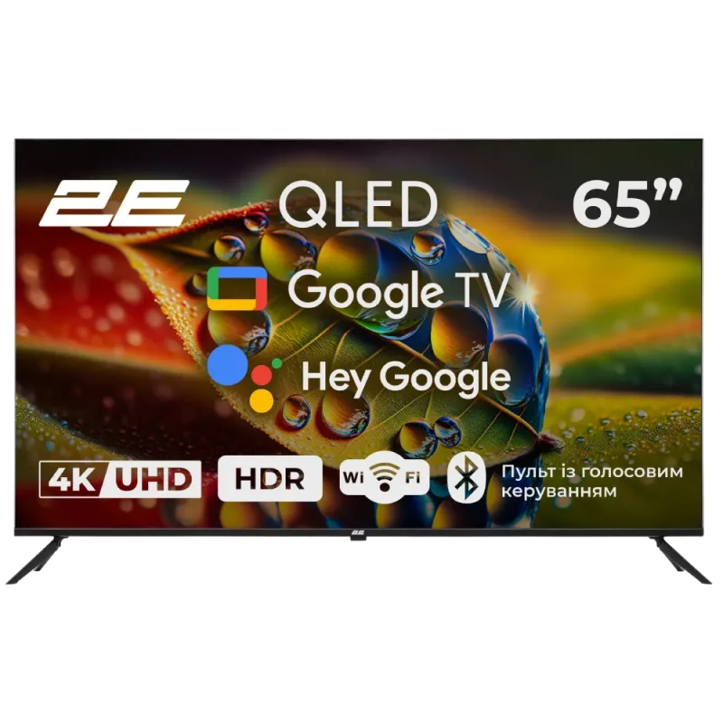Телевізор 2E 65A77Q 65" дюймов 3840x2160 QLED Google TV