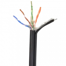 Кабель ATIS UTP 4*2*0.5-CU PE MP кат.5е (UTP медь наружный с несущей проволокой) бухта 305м
