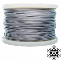 Трос нержавіючий APRO 3 мм DIN 3055 (6х7+1х7) А2 200 м