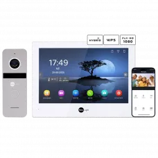 Комплект відеодомофону Neolight ALPHA Hybrid + SOLO FHD Silver