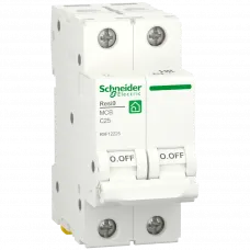 Автоматичний вимикач Schneider Electric RESI9 25 А, 2P, кривая С, 6кА