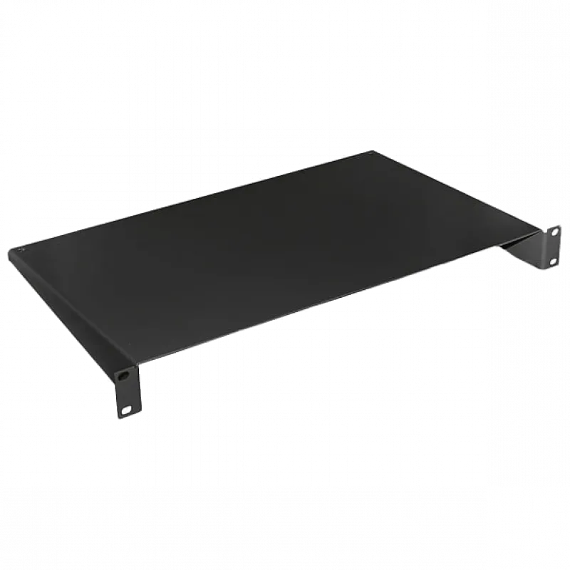 Полиця консольна чорна 1U 19" 250 мм 9005