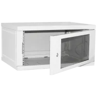 Шафа телекомунікаційна скло IPCOM СН-4U-060х035-ДС-7035 (RAL7035)