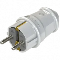 Вилка NA-UEA 1010 евро с з/к 16А белая