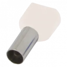 Наконечник втулковий для 2х проводів з ізоляцією ТЕ0,5-08 белый (100шт)