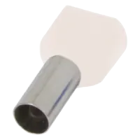 Наконечник втулковий для 2х проводів з ізоляцією ТЕ1-08 белый (100шт)