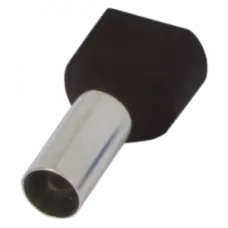 Наконечник втулковий для 2х проводів з ізоляцією ТЕ6-14 черный (100шт)