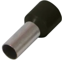 Наконечник втулковий з ізоляцією E0,5-08 черный (100шт)
