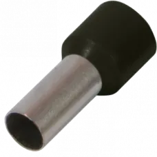 Наконечник втулковий з ізоляцією E0,75-08 черный (100шт)