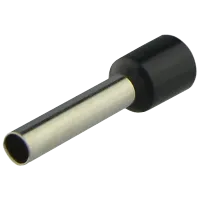 Наконечник втулковий з ізоляцією E6-12 черный (100шт)