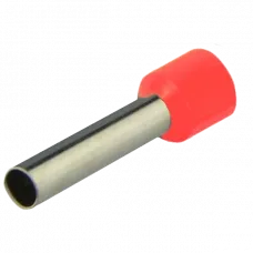 Наконечник втулковий з ізоляцією E6-12 красный (100шт)