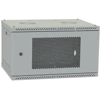 Шафа телекомунікаційна IPCOM 4U 600x350 дверь перфорация (серая)