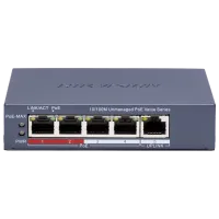 Комутатор 4 порти некерований Hikvision DS-3E0105P-E/M(C) POE