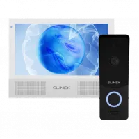 Комплект відеодомофон + панель виклику Slinex Sonik 7 AI white + ML-20HD Black