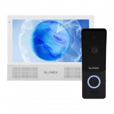 Комплект відеодомофон + панель виклику Slinex Sonik 7 AI white + ML-20HD Black