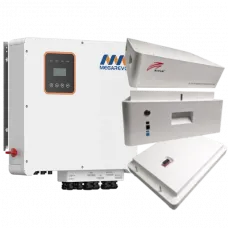 Система безперебійного живлення трифазна Ritar LFP51.2V100Ah-HV-5 шт + СК до АКБ + інв. Megarevo R12KH3-P + підставка до АКБ б/к