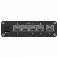 Комутатор 5 портів некерований Teltonika TSW101 POE+ для використання в транспорті