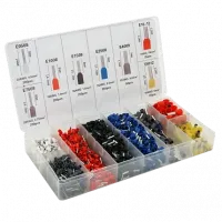 Набір клем/наконечників 1200шт (E0508w-200, E7508g-200, E1008r-200, E1508bl-250, E2508b-250, E4009g-50, E6012y-25, E1012r-25)
