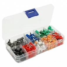 Набір клем/наконечників 400шт (O-100, R-100, W-50, G-50, Y-25, B-25, Bl-25, A-25)