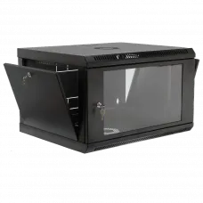 Шафа 19" 6U, 600x500x373мм акрилове скло, чорна
