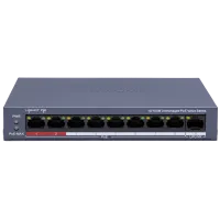 Комутатор 9 портів некерований Hikvision DS-3E0109P-E/M(C) POE
