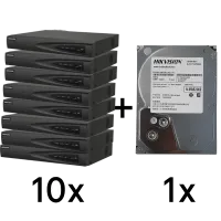 Комплект Hikvision DS-7608NI-Q1(D) 10 шт + DS40HKVS-VX1