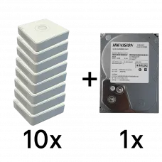 Комплект Hikvision DS-7104NI-Q1(D) 10 шт + DS20HKVS-VX1