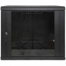 Шафа EServer 9U 600х500х503 скло, чорна