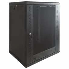 Шафа EServer 12U 600х500х637 скло, чорна