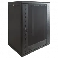 Шафа EServer 12U 600х600х637 скло, чорна