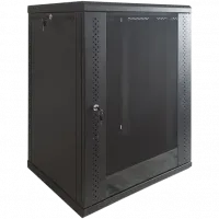 Шафа EServer 15U 600х600х773 скло, чорна